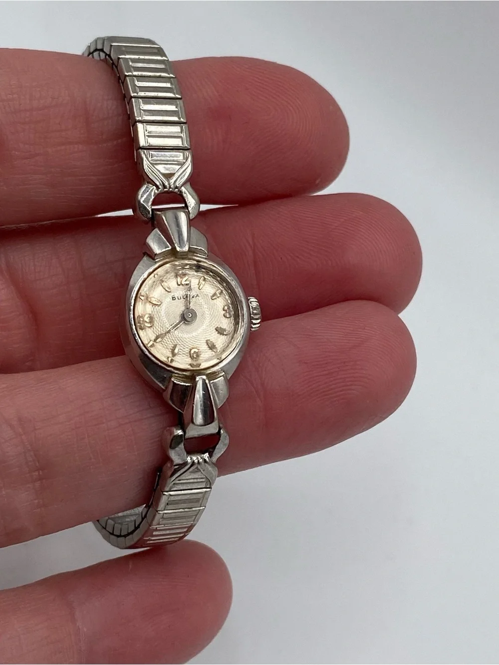 Bulova 10k rolled gold plate U4835 with Seidel  Ladies SilverTone Band Watch